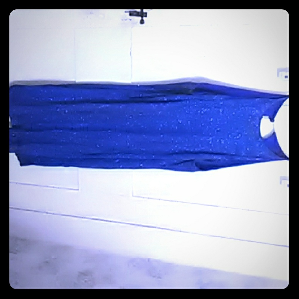 Sparkling blue Mid Thing length Dress